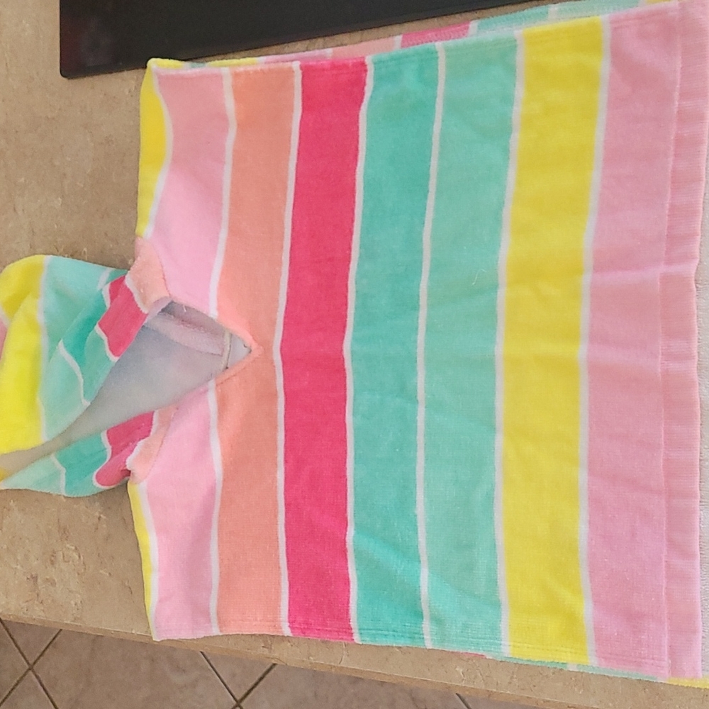 Hooded towel poncho